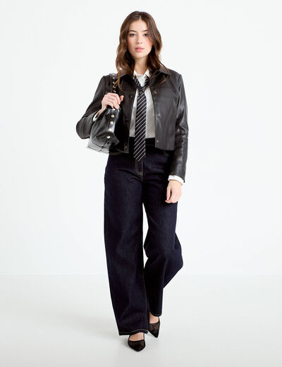 Jean boyfriend denim brut femme