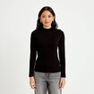 T-shirt ajust&eacute; manches longues noir femme
