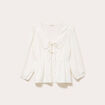 Blouse col claudine ecru femme