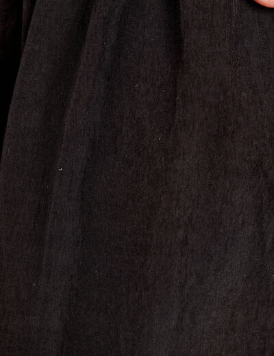Jupe longue évasée noir femme