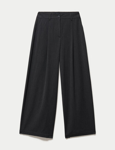 Pantalon bootcut taille haute gris fonc&eacute; femme