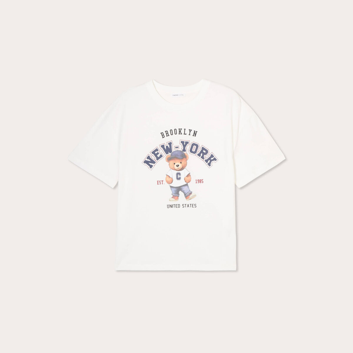 T-shirt manches courtes blanc femme
