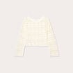 Pull ajouré effet crochet ecru femme