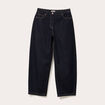 Jean barrel cropped taille standard denim brut femme