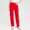 Jeans droit 5 poches rouge femme