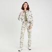 Veste courte boutonnée en jean blanc femme