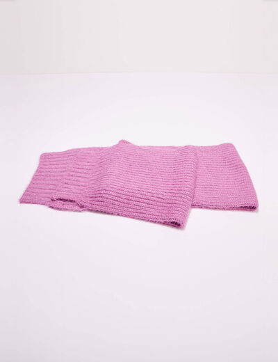 Écharpe fils métallisés violet femme