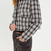 Veste droite boutonnée gris femme