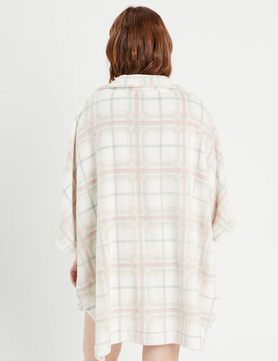Cape longue zippée blanc femme