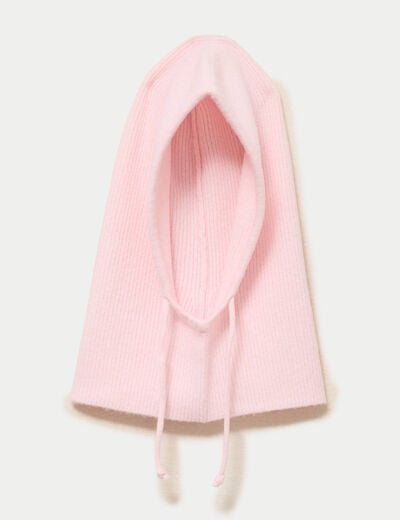 Cagoule rose clair femme