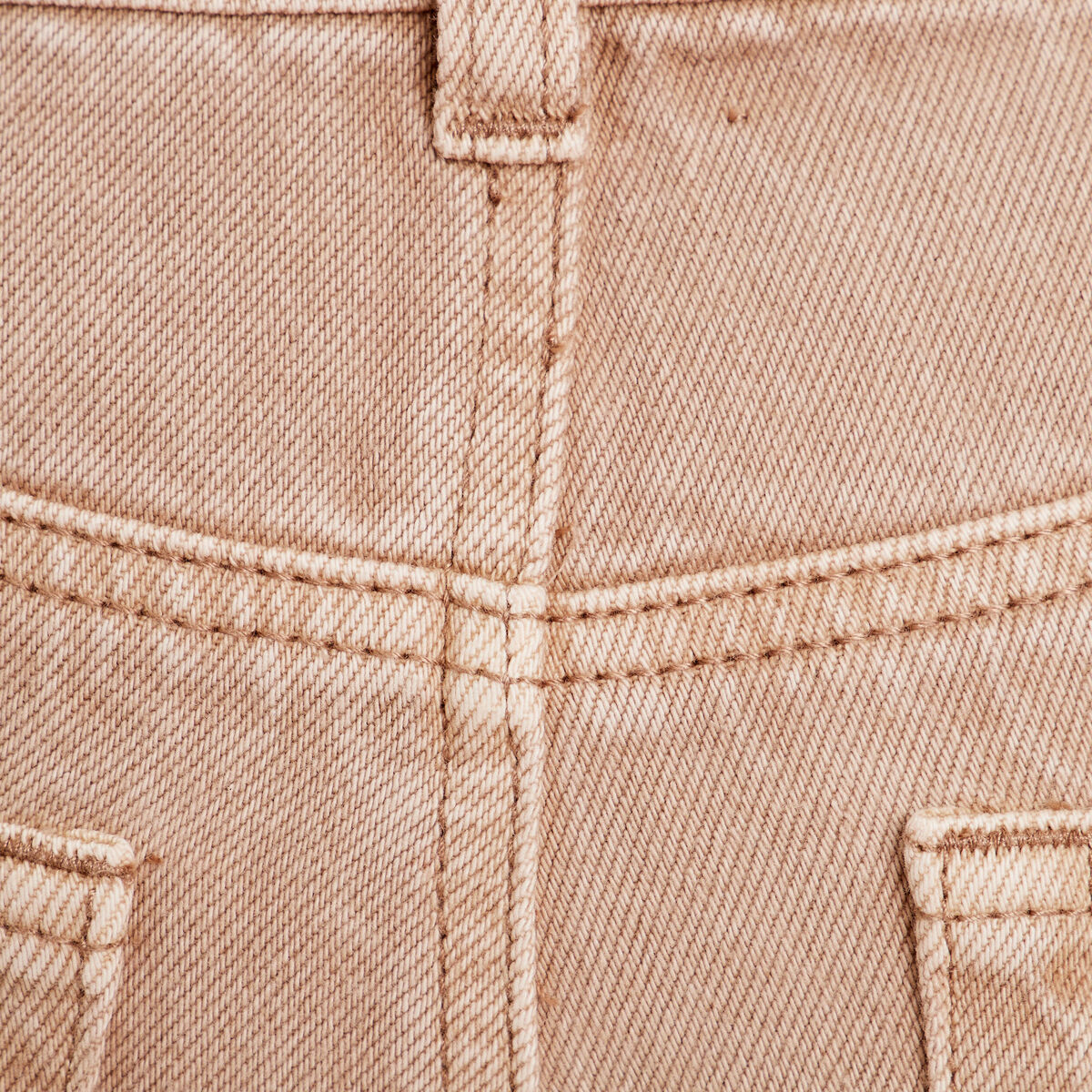 Jeans mom taille haute sable femme