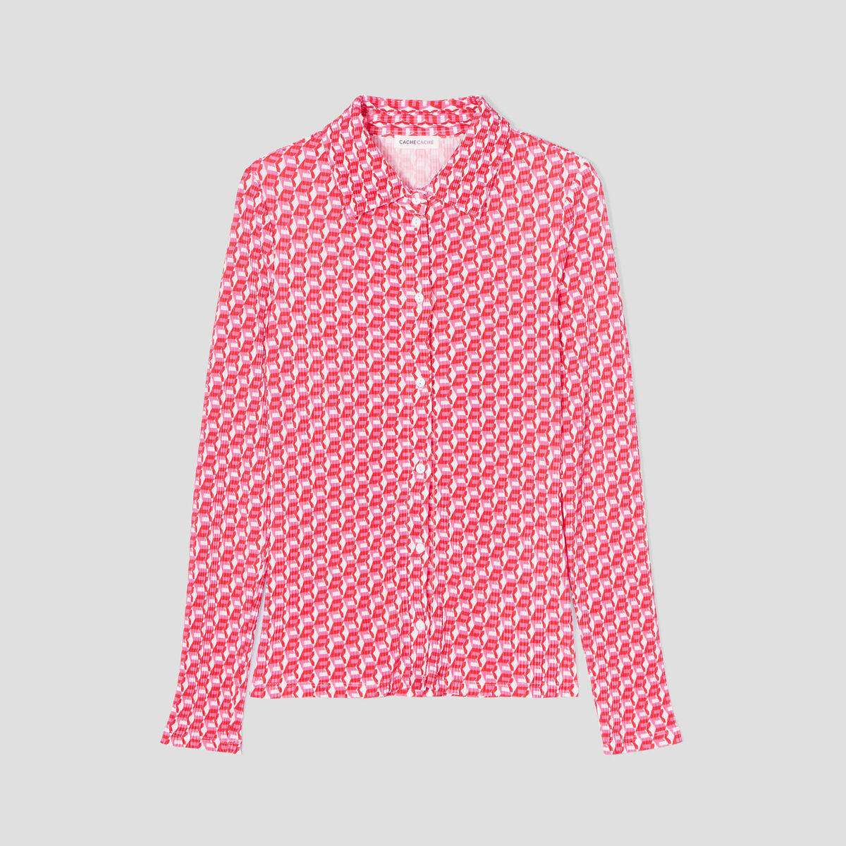 Chemisier manches longues blanc femme
