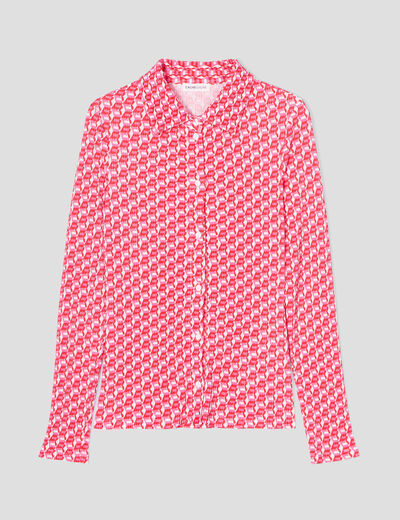 Chemisier manches longues blanc femme