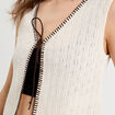 Gilet sans manches ecru femme