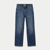 Jean droit taille standard bleu femme