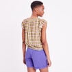 T-shirt manches courtes smocké vert femme