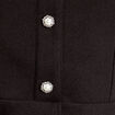 Bustier cropped avec boutons noir femme