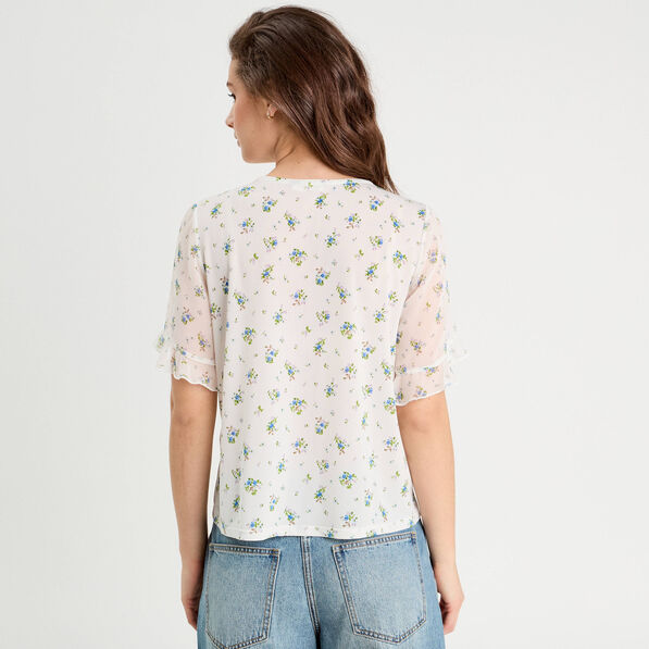 chemise manches volants blanc femme Chemise manches volants blanc femme