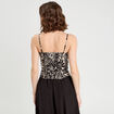 Bustier bretelles fines ecru femme