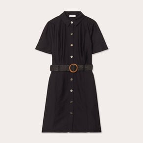 robe trapeze ceinturee noir femme Robe trapèze ceinturée noir femme