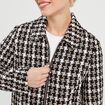 Veste zippée tweed noir femme