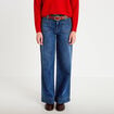 Jean bootcut ceinture amovible denim stone femme