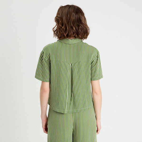 chemise manches courtes vert kaki femme Chemise manches courtes vert kaki femme
