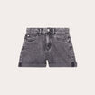 Short mom taille haute en jean denim noir femme