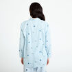 Chemise oversize brod&eacute;e Bridgerton bleu clair femme