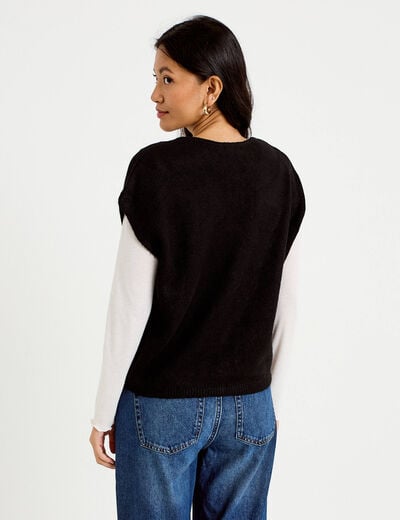 Gilet sans manches noir femme