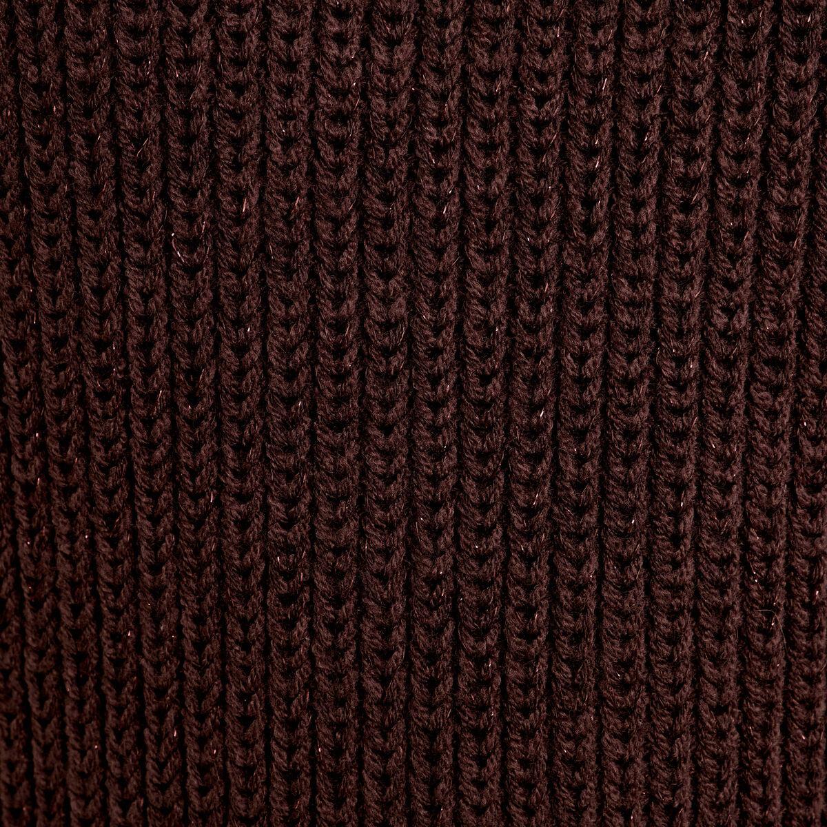 Robe pull d&eacute;tails de boutons marron fonc&eacute; femme