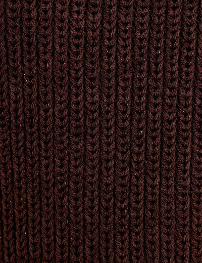 Robe pull d&eacute;tails de boutons marron fonc&eacute; femme