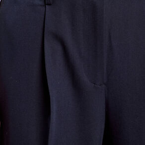Pantalon large à pinces bleu marine femme