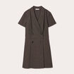Robe portefeuille gris femme