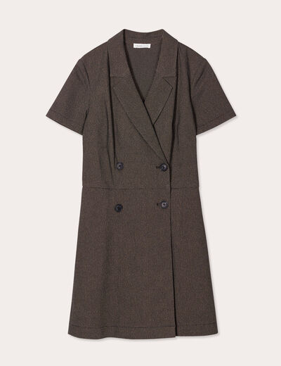 Robe portefeuille gris femme