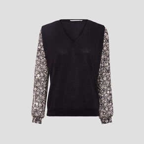 t shirt manches longues noir femme T-shirt manches longues noir femme