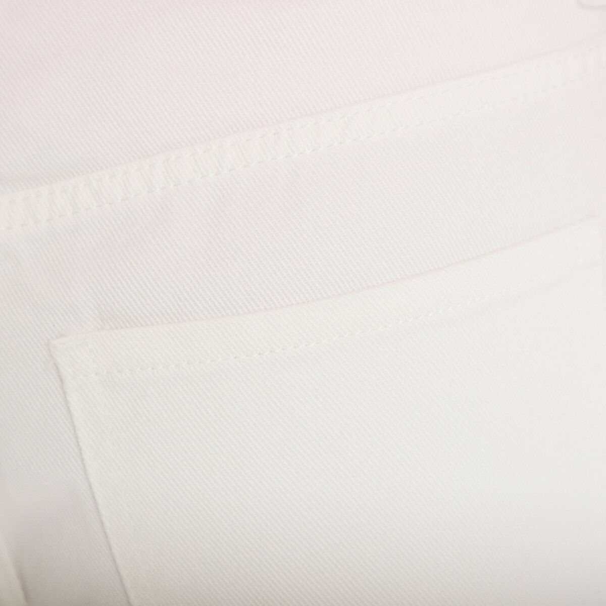 Jean barrel cropped taille standard denim blanc femme