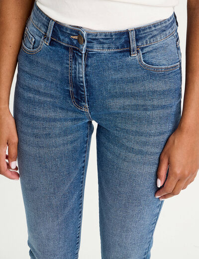 Jeans slim 5 poches denim stone femme