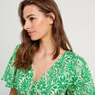 Robe longue évasée vert menthe femme