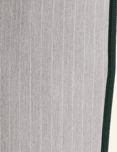 Pantalon large avec bandes gris clair femme