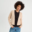 Gilet manches longues sable femme