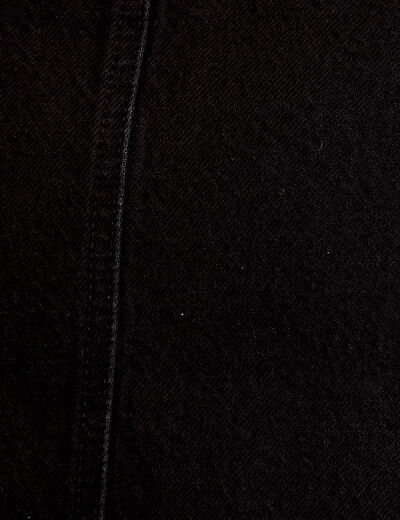 Jupe-short trap&egrave;ze en jean denim noir femme
