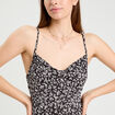 Robe longue ajustée noir femme