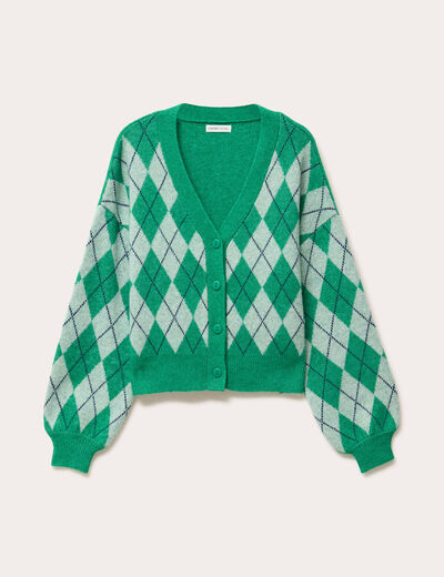 Gilet manches longues vert pastel femme