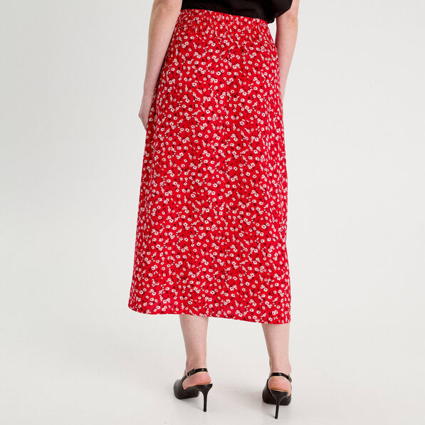 jupe longue fluide rouge femme Jupe longue fluide rouge femme
