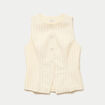 Gilet sans manches boutonn&eacute; jaune pastel femme