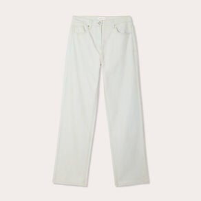 jeans droit 5 poches denim bleach femme Jeans droit 5 poches denim bleach femme