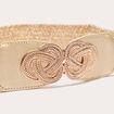 Ceinture élastiquée couleur or femme