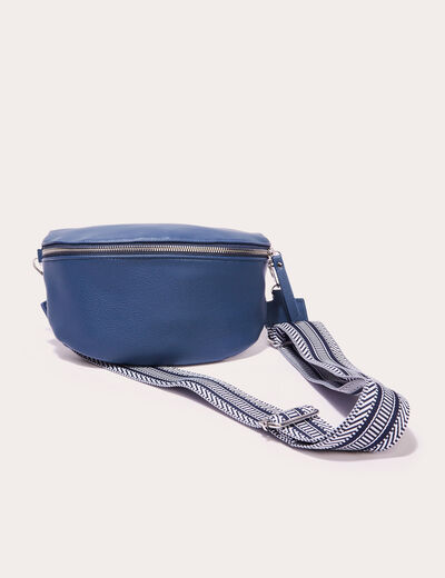 Sac banane en bandoulière bleu marine femme