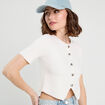 Gilet manches courtes blanc femme